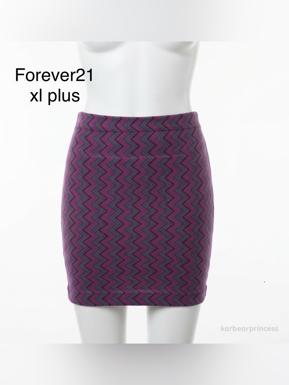 Forever 21 Women's Geometric Mini Skirt Pink Purple Size XL plus
